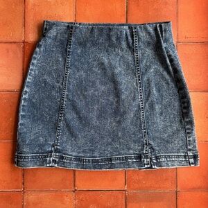 Sz S Garage Blue Acid Wash Pull-On Denim Mini Skirt GUC